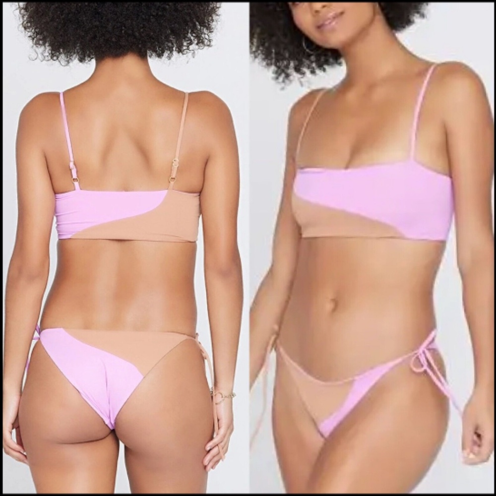 L*Space Pink and Tan Bikini